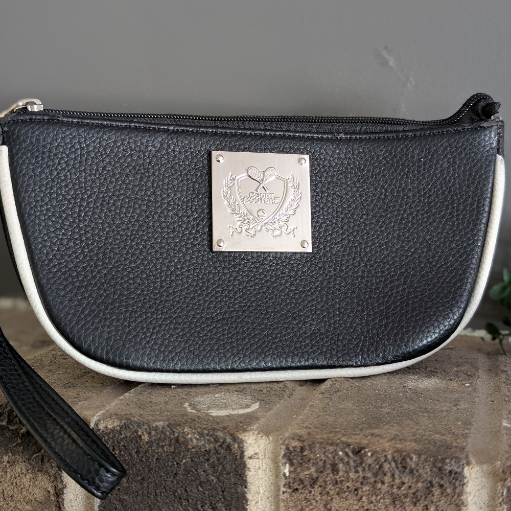 Court Couture Black Leather Wristlet